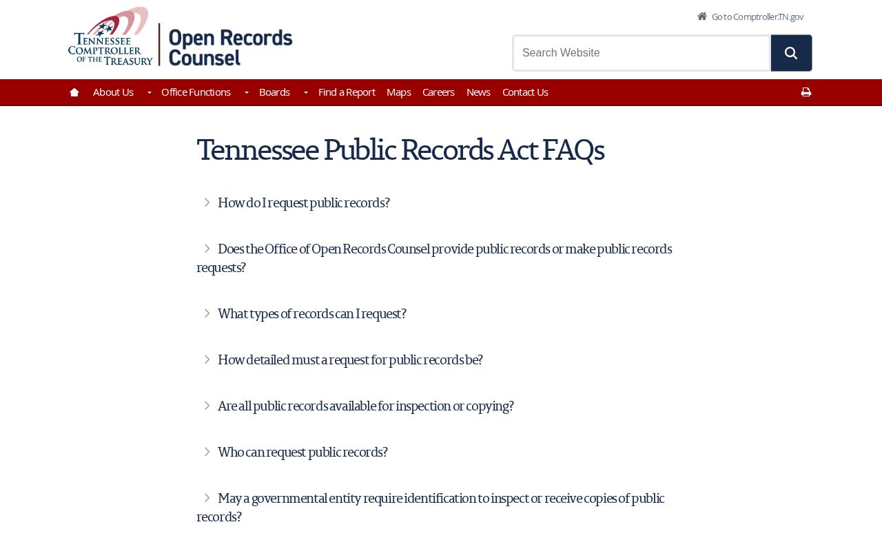 Cheatham County booking records request and Tennessee public-records source